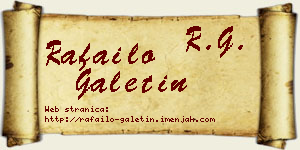 Rafailo Galetin vizit kartica